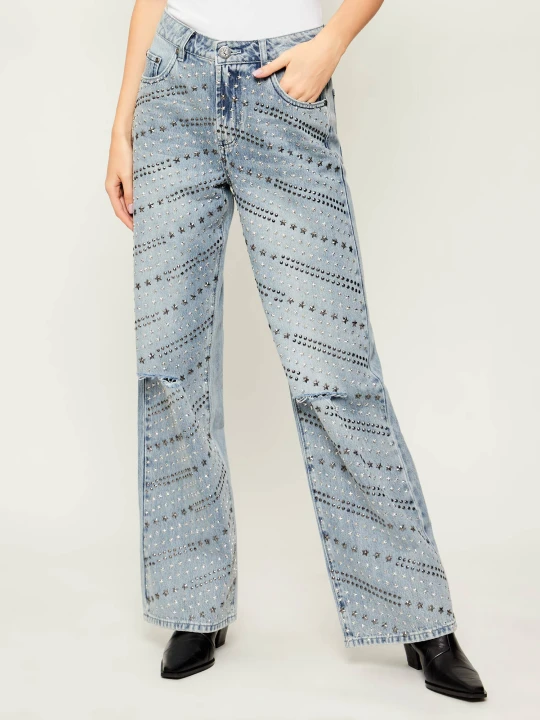 Zdjęcie produktu One Teaspoon Jeansy 25TH BIRTHDAY JACKSON | Relaxed fit | mid waist błękitny