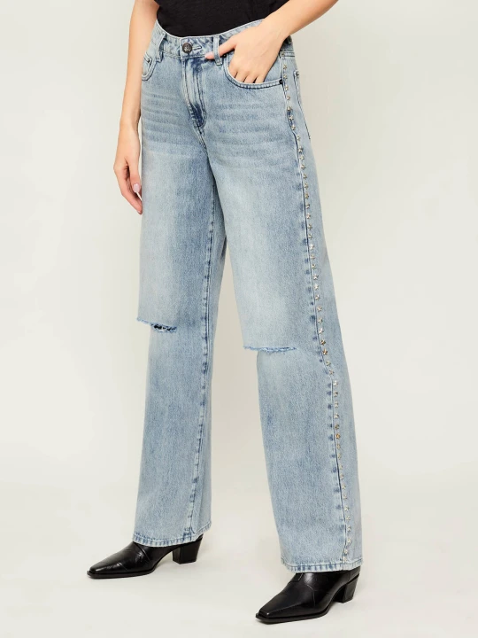 Zdjęcie produktu One Teaspoon Jeansy 25TH BIRTHDAY JACKSON | Relaxed fit | mid waist błękitny