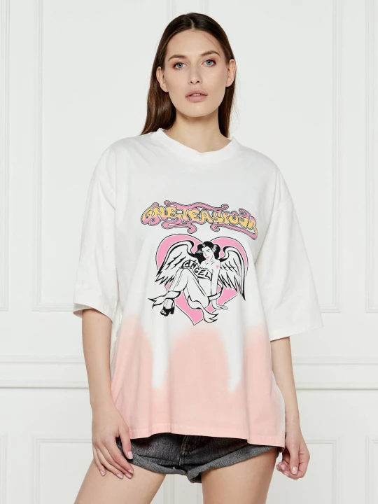 Zdjęcie produktu One Teaspoon T-shirt ANGEL | Relaxed fit ecru