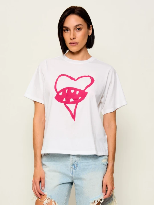 Zdjęcie produktu One Teaspoon T-shirt Love Bites | Relaxed fit biały