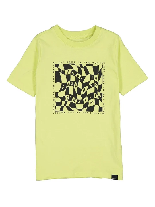 Zdjęcie produktu O'Neill Koszulka "Checker" w kolorze żółtym rozmiar: 128