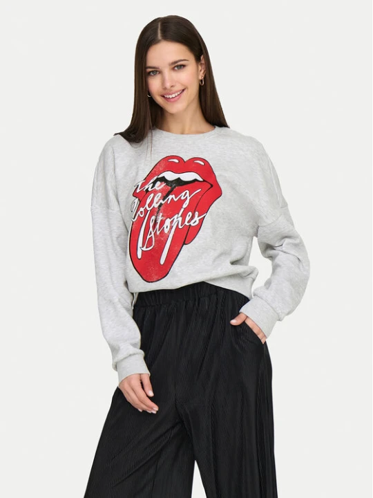 Zdjęcie produktu ONLY Bluza Rolling Stones 15345927 Szary Regular Fit