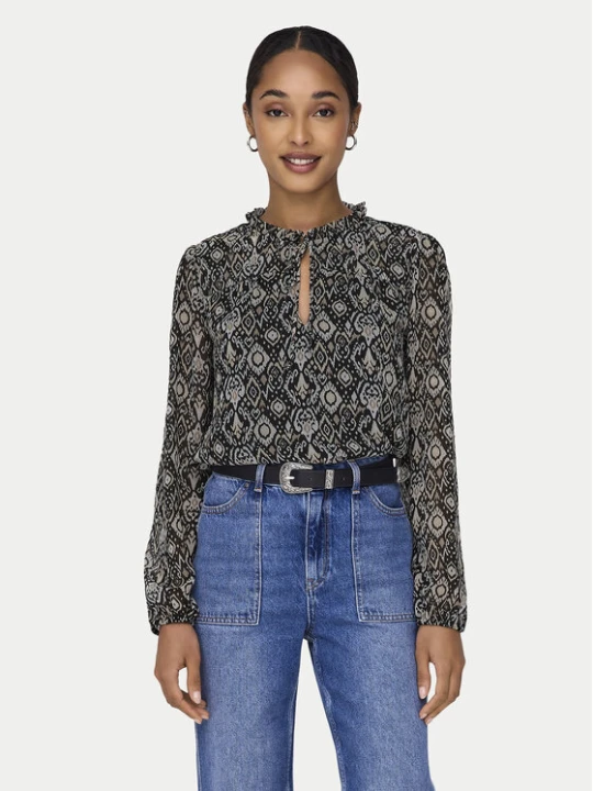 Zdjęcie produktu ONLY Bluzka Ditsy 15229700 Czarny Regular Fit