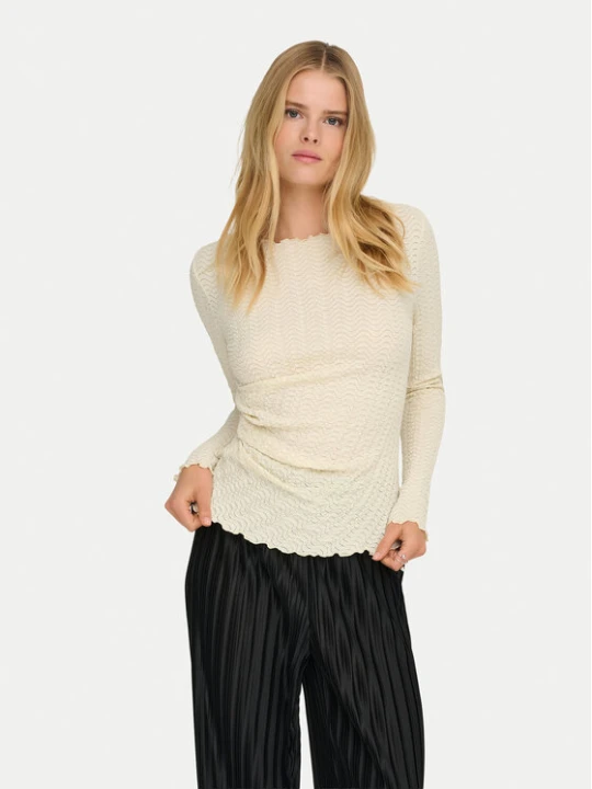 Zdjęcie produktu ONLY Bluzka Ella 15368469 Beżowy Slim Fit