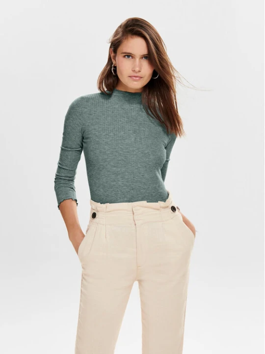 Zdjęcie produktu ONLY Bluzka Emma 15180040 Zielony Slim Fit