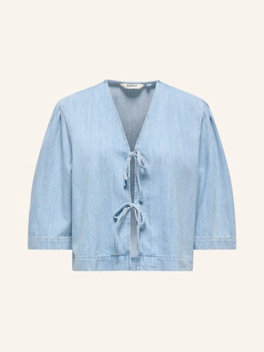 Zdjęcie produktu Only Bluzka Jeansowa Z Rękawami 3/4 blau JASNONIEBIESKI
