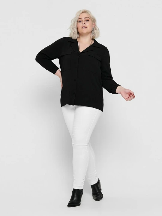Zdjęcie produktu ONLY Carmakoma Dżinsy "Augusta" - Skinny fit - w kolorze białym rozmiar: 44/L30