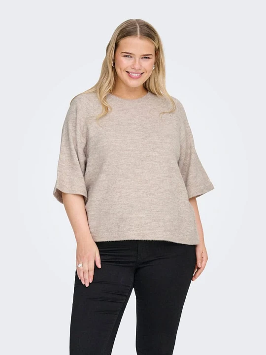 Zdjęcie produktu ONLY Carmakoma Sweter w kolorze beżowym rozmiar: XS-40 / 42
