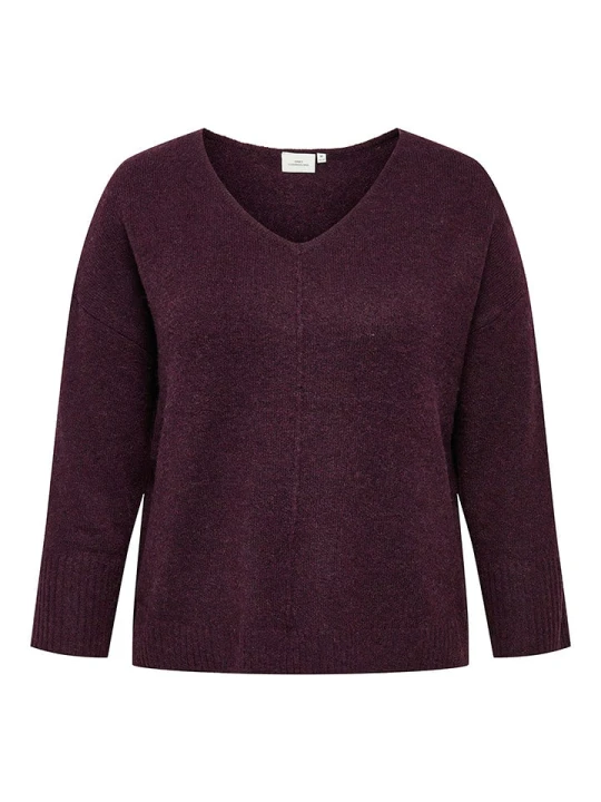 Zdjęcie produktu ONLY Carmakoma Sweter w kolorze bordowym rozmiar: 42 / 44