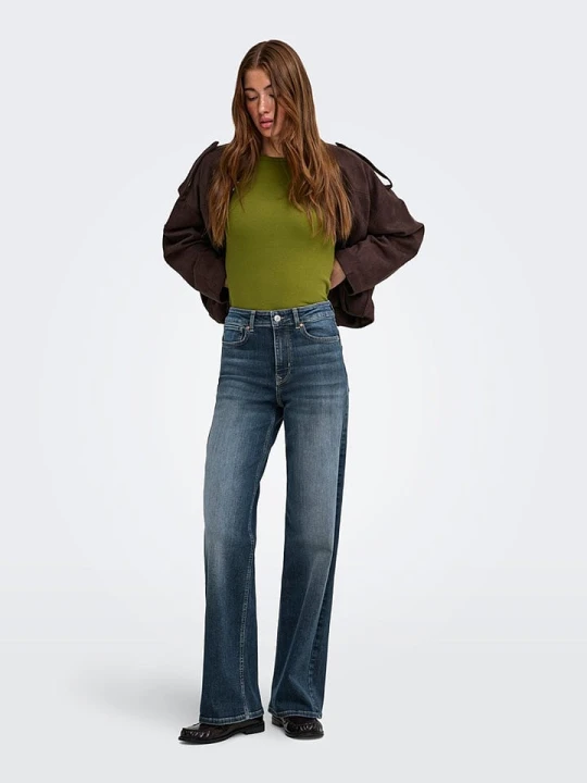 Zdjęcie produktu ONLY Dżinsy - Wide leg - w kolorze granatowym rozmiar: M / L34