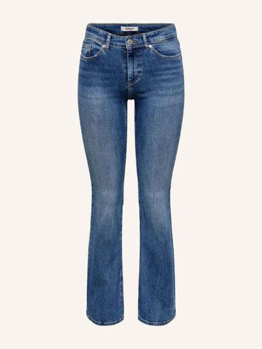 Zdjęcie produktu Only Dżinsy Z Rozszerzanymi Nogawkami I Kamieniami Ozdobnymi blau MEDIUM BLUE DENIM