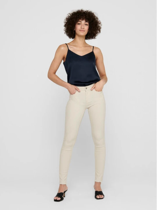 Zdjęcie produktu ONLY Jeansy 15218655 Écru Skinny Fit Kremowy