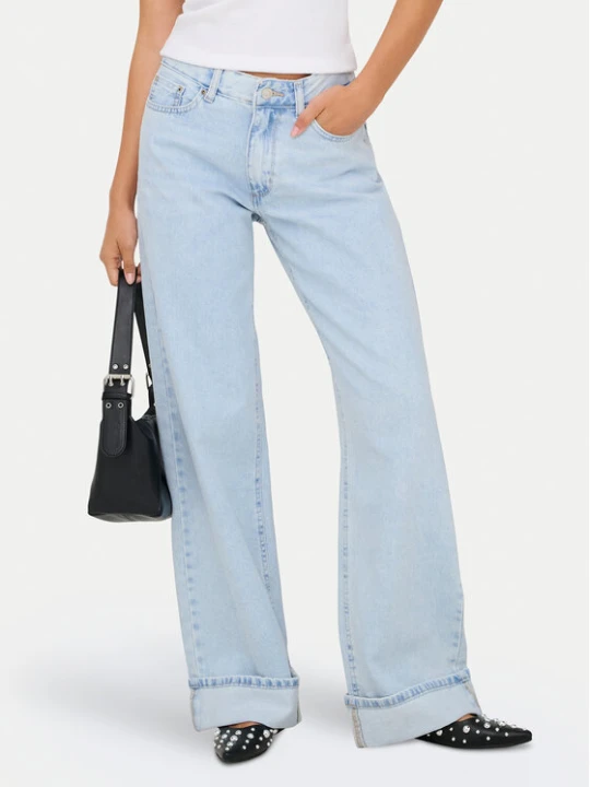 Zdjęcie produktu ONLY Jeansy Ella 15368955 Błękitny Wide Leg Niebieski jasny