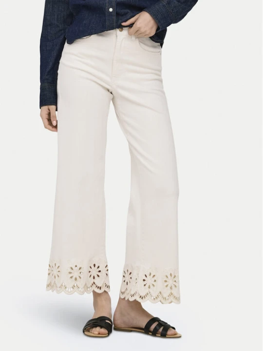 Zdjęcie produktu ONLY Jeansy Madison 15372378 Kremowy Straight Leg