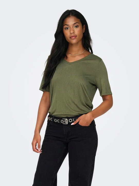 Zdjęcie produktu ONLY Koszulka "Elise" w kolorze khaki rozmiar: XS