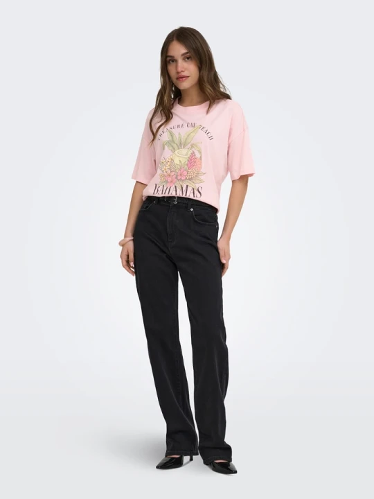 Zdjęcie produktu ONLY Koszulka w kolorze jasnoróżowym rozmiar: M