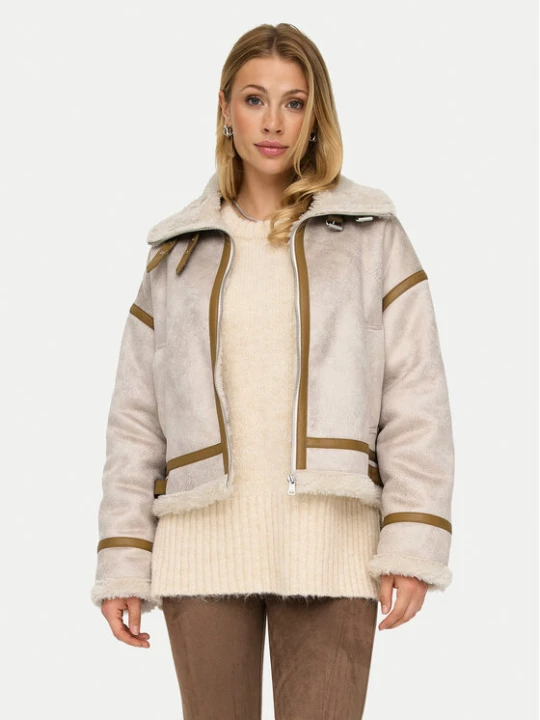 Zdjęcie produktu ONLY Kożuch Ylva 15322042 Beżowy Regular Fit