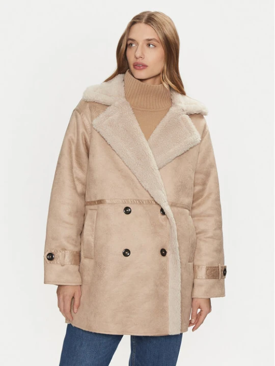Zdjęcie produktu ONLY Kożuch Ylva 15322402 Beżowy Regular Fit