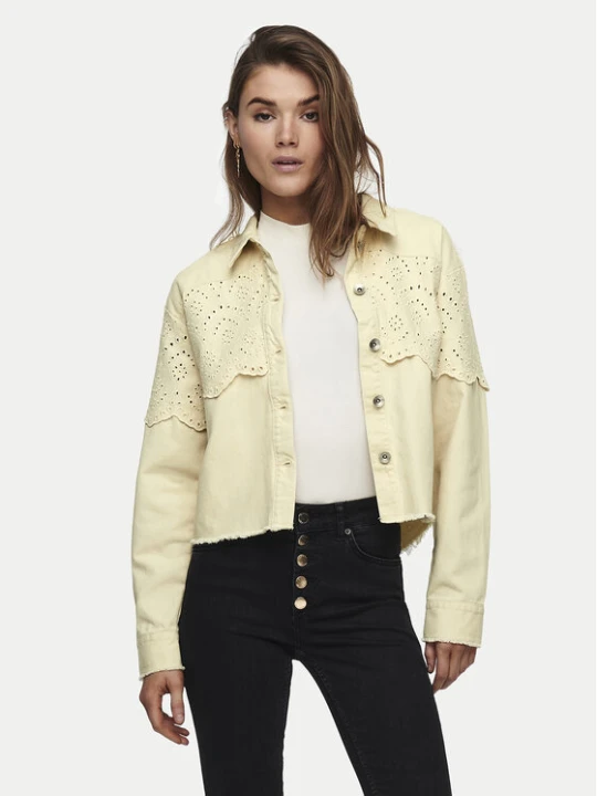 Zdjęcie produktu ONLY Kurtka jeansowa Elena 15232378 Beżowy Regular Fit