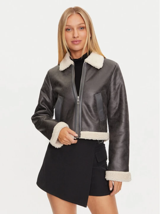 Zdjęcie produktu ONLY Kurtka z imitacji skóry Betty 15322046 Szary Regular Fit