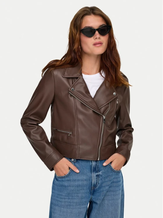 Zdjęcie produktu ONLY Kurtka z imitacji skóry Carmen 15361396 Brązowy Regular Fit