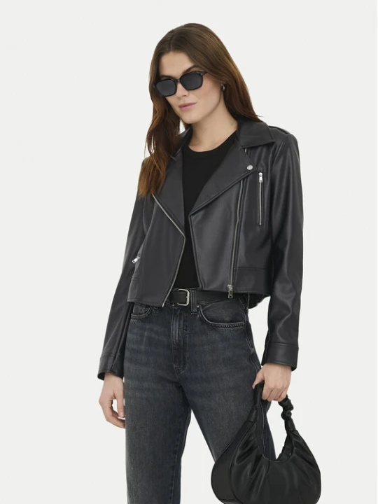 Zdjęcie produktu ONLY Kurtka z imitacji skóry Carmen 15361396 Czarny Regular Fit