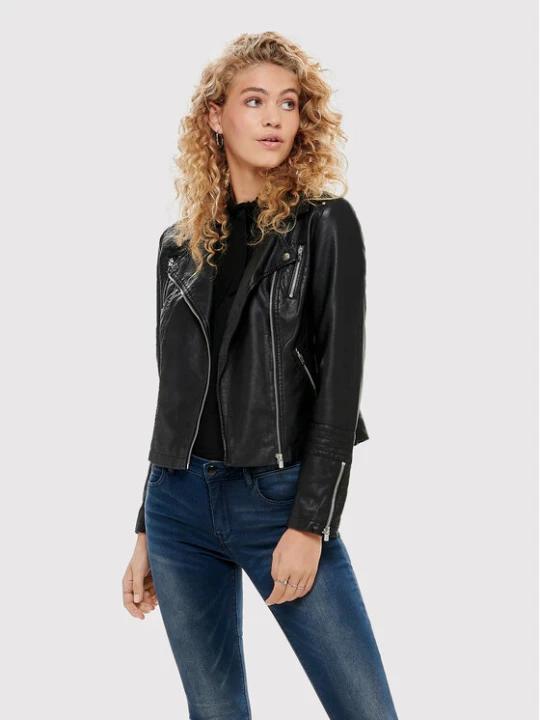 Zdjęcie produktu ONLY Kurtka z imitacji skóry Gemma 15153079 Czarny Regular Fit