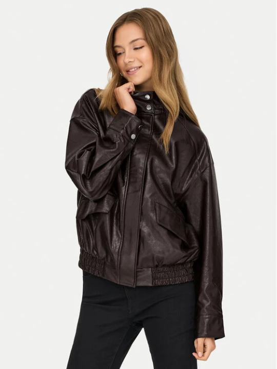 Zdjęcie produktu ONLY Kurtka z imitacji skóry Julia 15373024 Brązowy Loose Fit