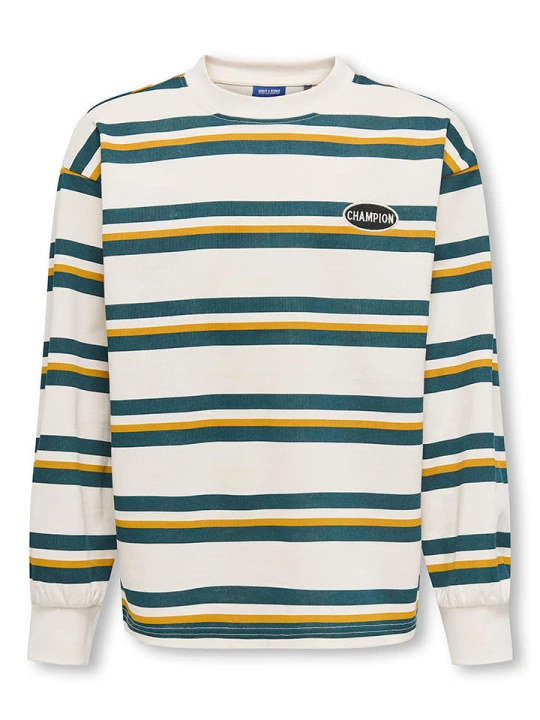 Zdjęcie produktu Only&Sons Bluza "Andrew" w kolorze kremowo-żółto-niebieskim rozmiar: 170/176 Only & Sons