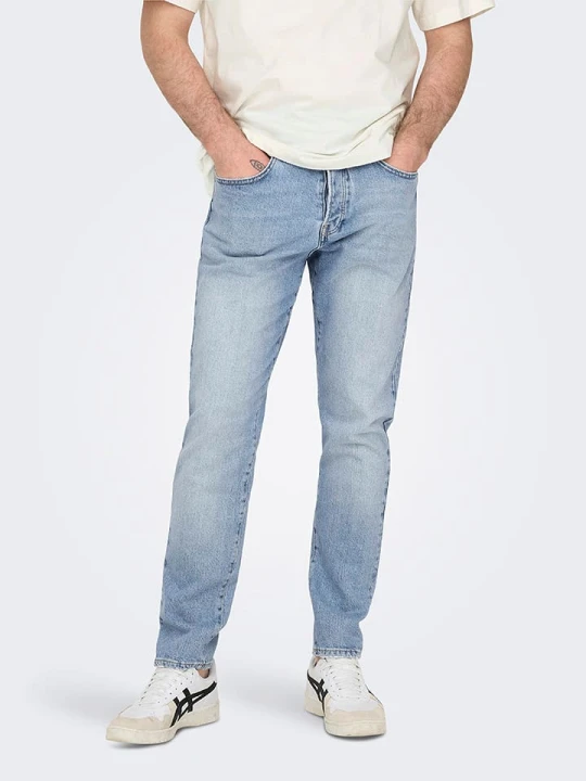 Zdjęcie produktu ONLY & SONS Dżinsy - Tapered fit - w kolorze błękitnym rozmiar: W28/L30