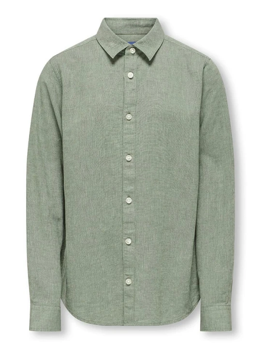 Zdjęcie produktu ONLY & SONS Junior Lniana koszula "Aiden" w kolorze khaki rozmiar: 176
