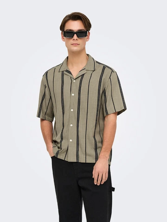 Zdjęcie produktu ONLY & SONS Koszula - Regular fit - w kolorze khaki rozmiar: S