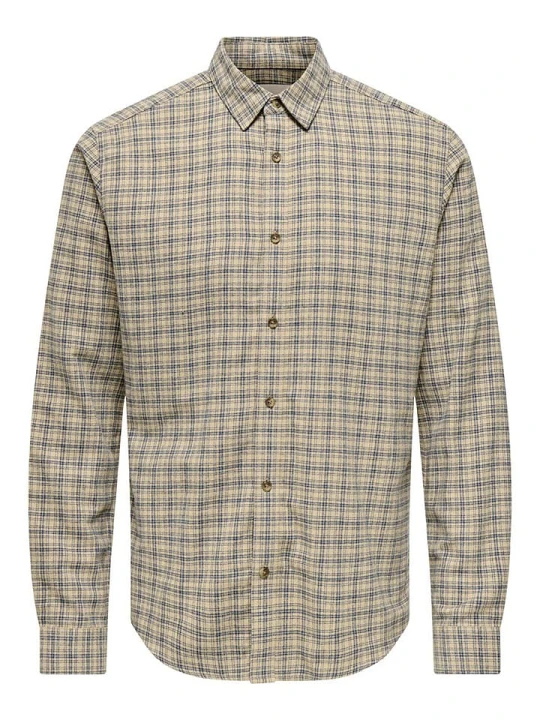 Zdjęcie produktu ONLY & SONS Koszula - Regular fit - w kolorze szarobrązowym rozmiar: S