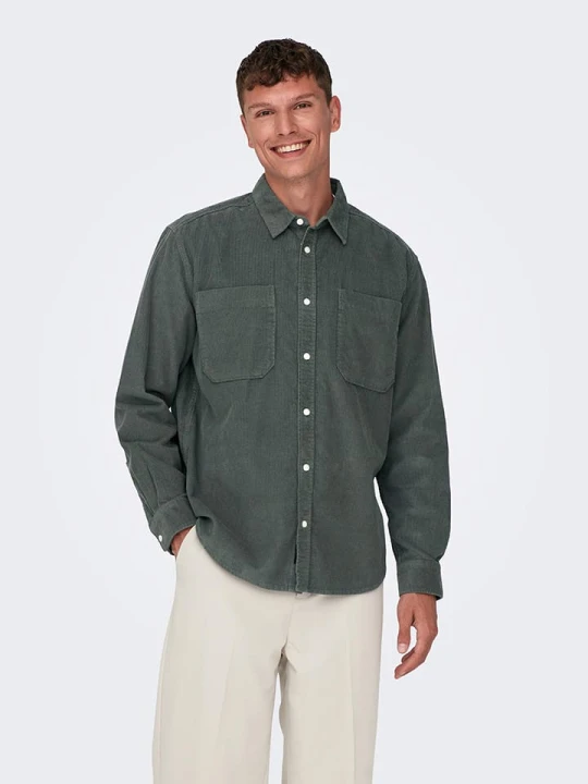 Zdjęcie produktu ONLY & SONS Koszula "Salp" - Relaxed fit - w kolorze zielonym rozmiar: S