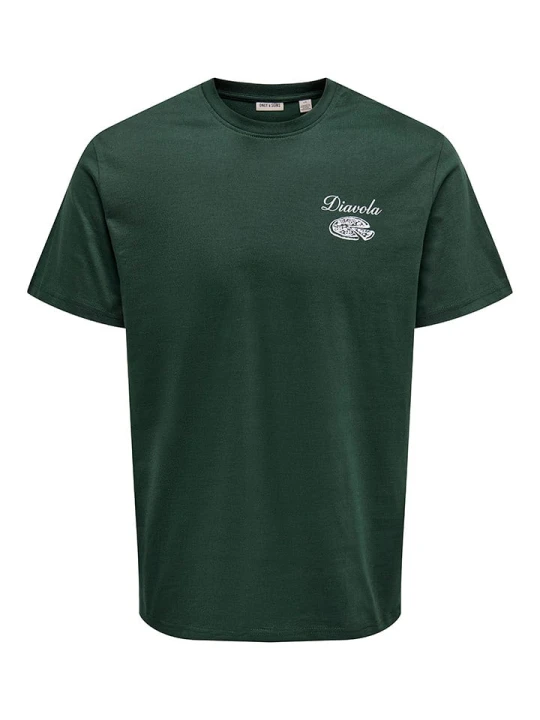 Zdjęcie produktu ONLY & SONS Koszulka "Fred" w kolorze ciemnozielonym rozmiar: XL