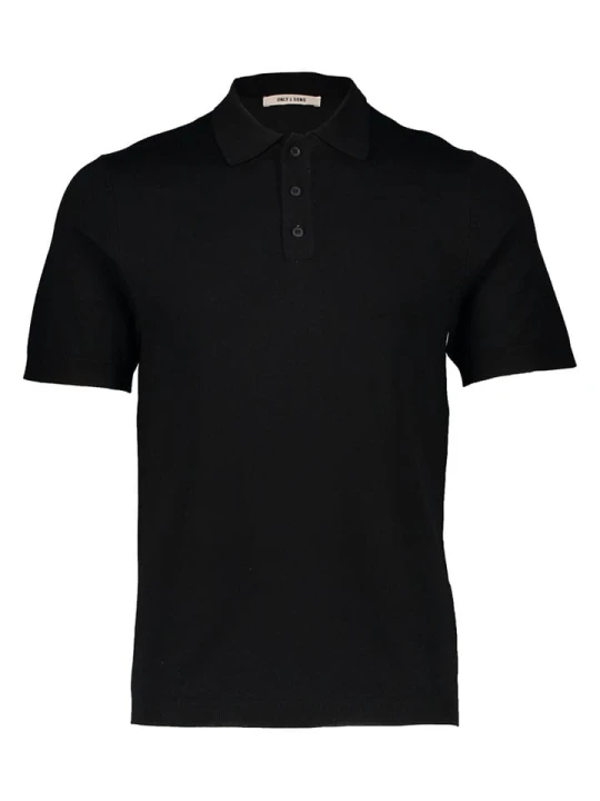 Zdjęcie produktu ONLY & SONS Koszulka polo "Onskyler" w kolorze czarnym rozmiar: XL