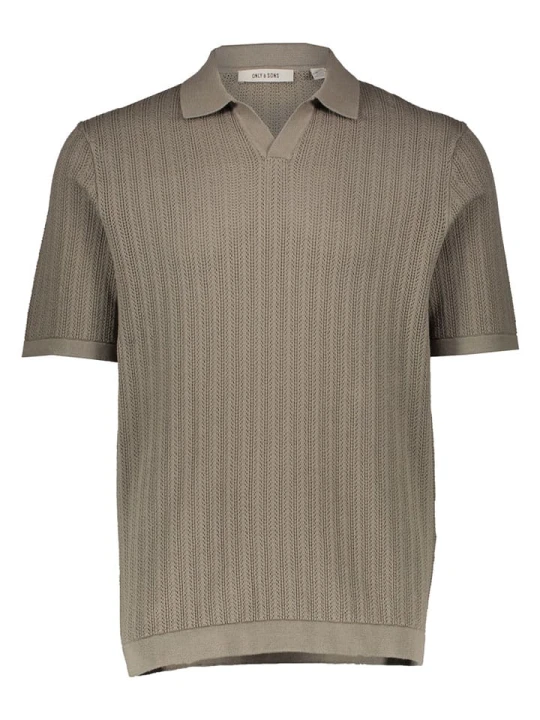 Zdjęcie produktu ONLY & SONS Koszulka polo "Onsmoon" w kolorze szarobrązowym rozmiar: M