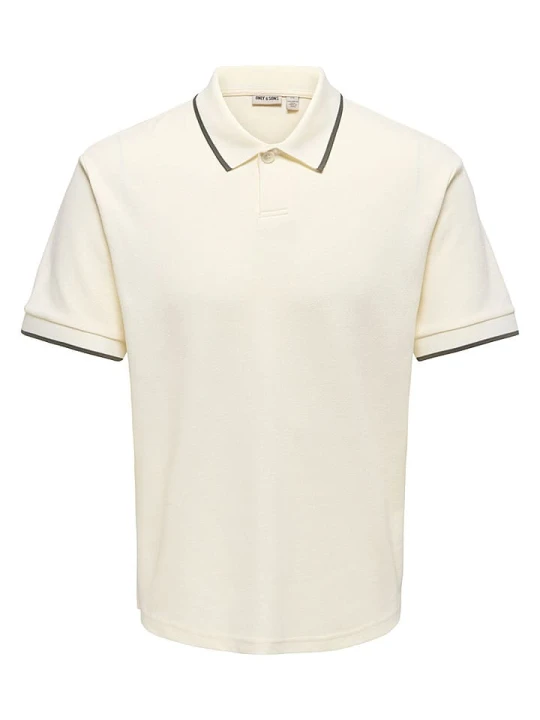 Zdjęcie produktu ONLY & SONS Koszulka polo "Onstomon" w kolorze beżowym rozmiar: XL