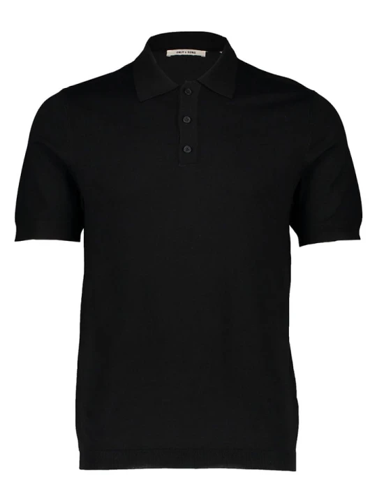 Zdjęcie produktu ONLY & SONS Koszulka polo "Onswyler" w kolorze czarnym rozmiar: M