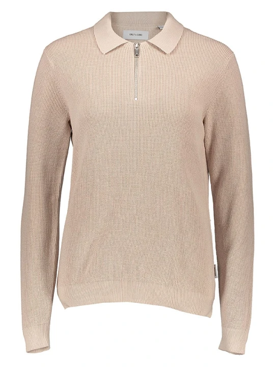 Zdjęcie produktu ONLY & SONS Koszulka polo w kolorze beżowym rozmiar: S