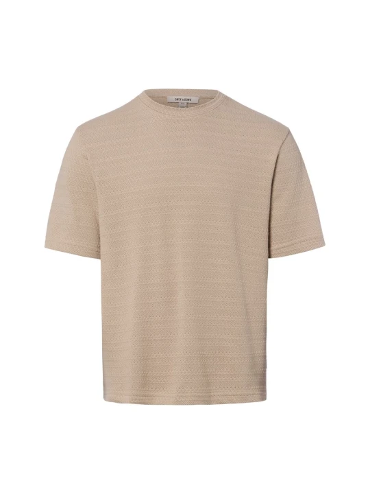 Zdjęcie produktu Only&Sons T-shirt z dzianiny - ONSGivo Mężczyźni Bawełna beżowy Only & Sons