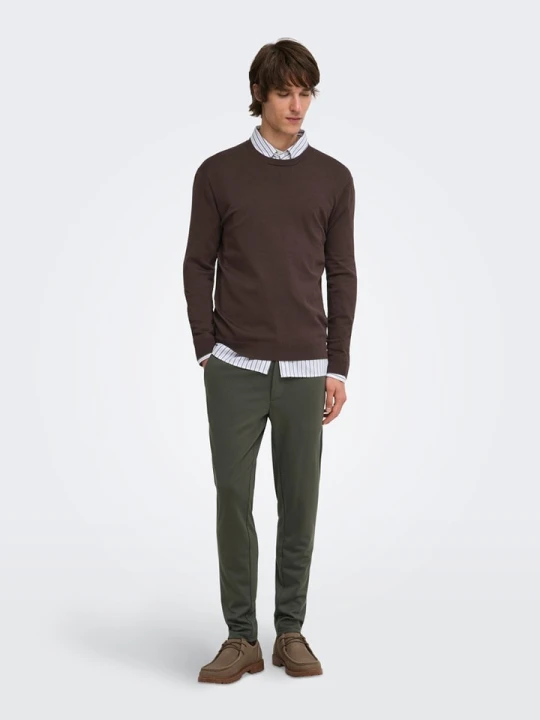 Zdjęcie produktu ONLY & SONS Spodnie chino "Onsmark" w kolorze khaki rozmiar: W29 / L32