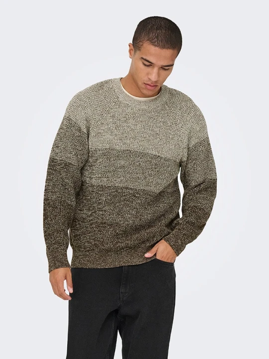 Zdjęcie produktu ONLY & SONS Sweter "Birk" w kolorze ciemnobrązowym rozmiar: M