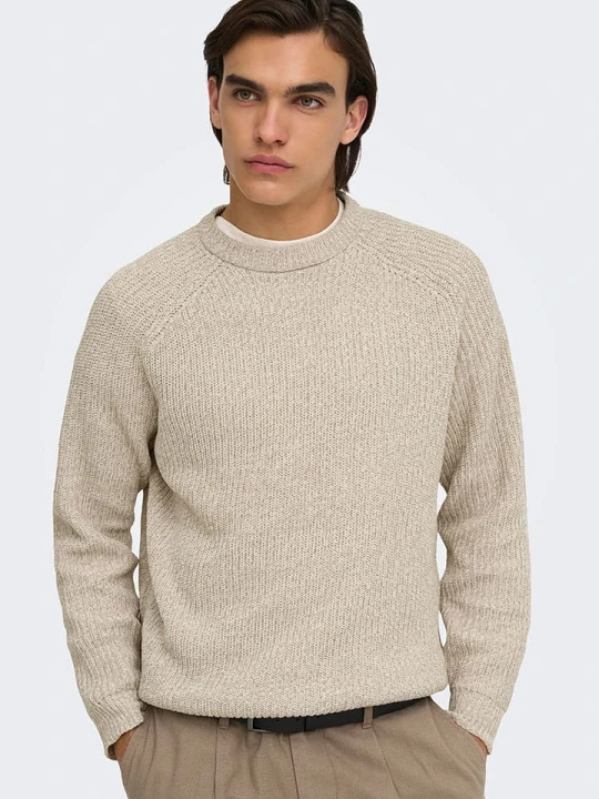 Zdjęcie produktu ONLY & SONS Sweter "Join" w kolorze beżowym rozmiar: L