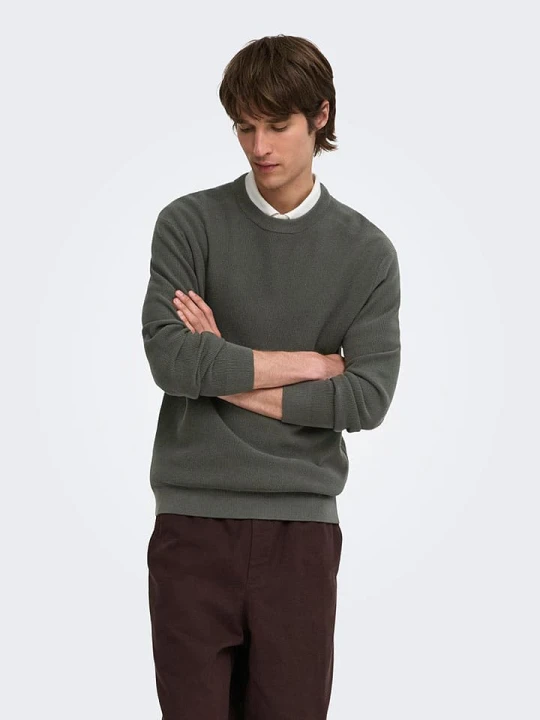 Zdjęcie produktu ONLY & SONS Sweter w kolorze khaki rozmiar: M