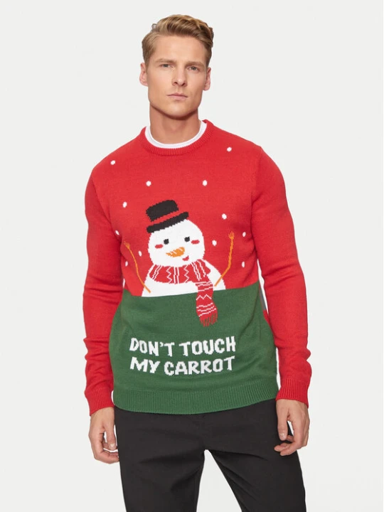 Zdjęcie produktu Only & Sons Sweter Xmas 22031170 Czerwony Regular Fit