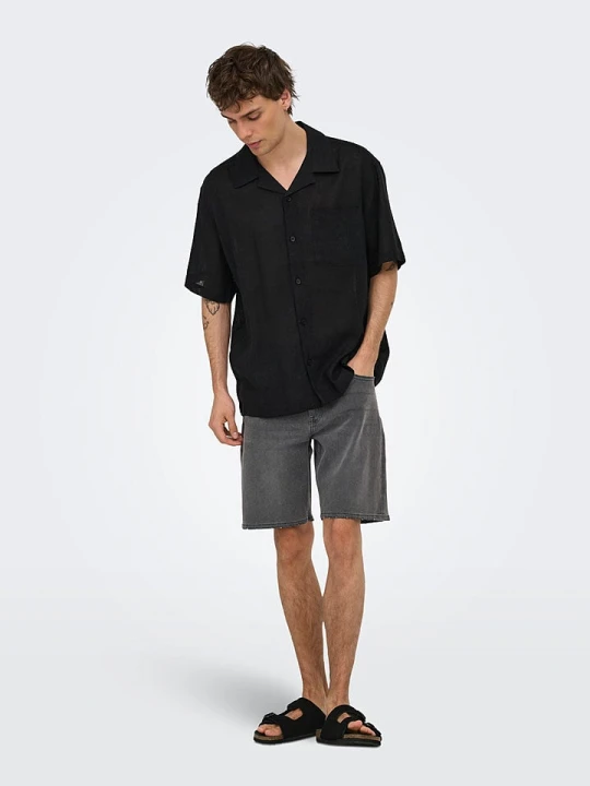 Zdjęcie produktu ONLY & SONS Szorty dżinsowe "Onsweft" w kolorze szarym rozmiar: M