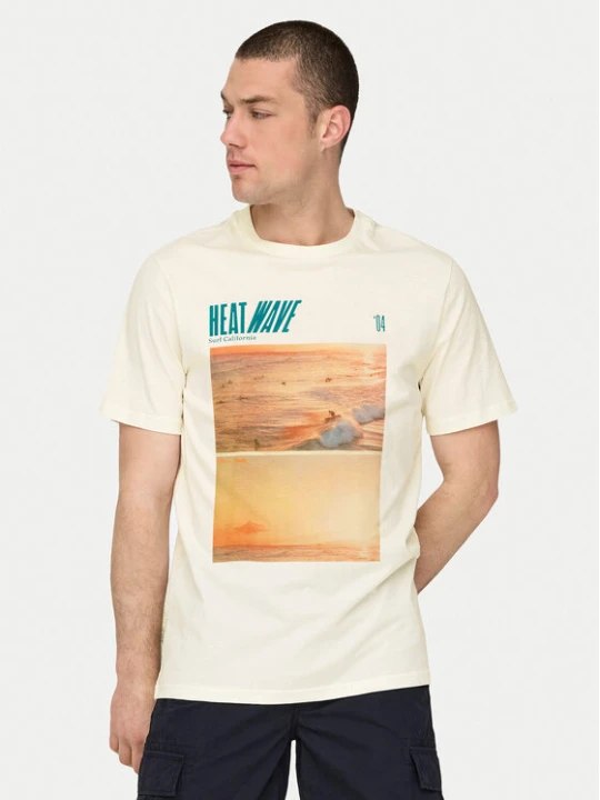 Zdjęcie produktu Only & Sons T-Shirt Magdy 22029454 Biały Regular Fit