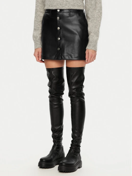 Zdjęcie produktu ONLY Spódnica z imitacji skóry Amazing 15331876 Czarny Slim Fit