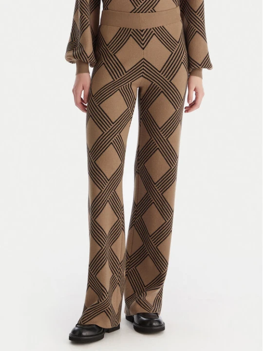 Zdjęcie produktu ONLY Spodnie dzianinowe Anny 15327634 Beżowy Loose Fit